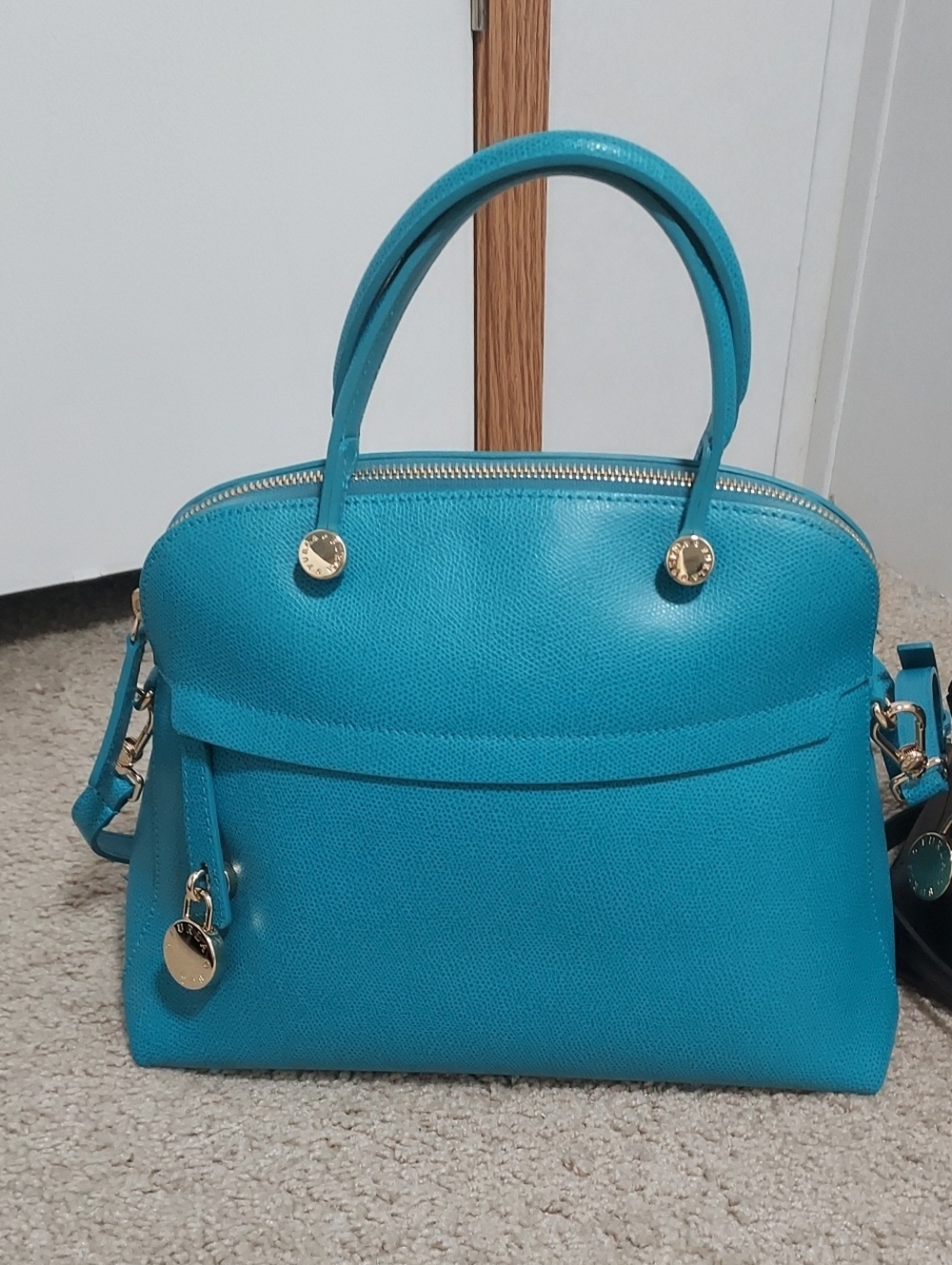 2 FURLA HANDBAGS / blk.& BLUE - Picture 2 of 16